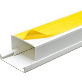 Resim A Plus Elektrik 40x25 mm Güçlü Yapışkan Bantlı Beyaz 2x1m=2m Kablo Kanalı 