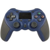 Resim Ps4 Host İçin Kauçuklaştırılmış Kablosuz Oyun Denetleyicisi Bluetooth Kolu Mavi 