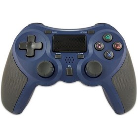 Resim Ps4 Host İçin Kauçuklaştırılmış Kablosuz Oyun Denetleyicisi Bluetooth Kolu Mavi 