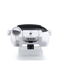 Resim Maiyame "usb Şarjlı 5 Lensli 1x-14x Büyütmeli Led Aydınlatmalı Baş Bandı Büyüteç - Rahat Ve Çok Amaçlı" 