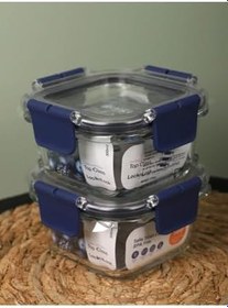 Resim 2 Adet Lock & Lock Hava Geçirmez Cam Saklama Kabı 300 Ml 400°C Isıya Kadar Güvenli 
