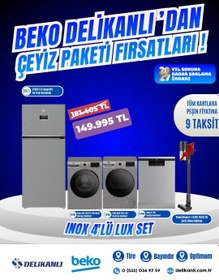 Resim Beko Lüks 4'Lü Inox Çeyiz Seti 