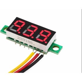Resim OEM 0.28 Inch 0-100 3 Kablolu Dc Voltmetre Kırmızı 