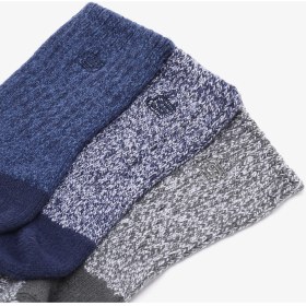 Resim Skechers Non Terry Crew - 3'Lü Paket Çocuk Çorap Büyük Erkek Çocuk Mavi/Gri Çorap S600808-434 