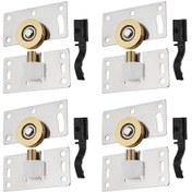 Resim Paslanmaz Çelik Sürgülü Kapı Makarası Seti, Sürgülü Ray Tekerlekleri, Gardıroplar, Pencereler Ve Mobilyalar İçin Sürgülü Kapı Donanımları 