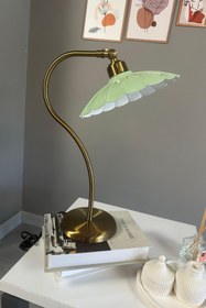 Resim Bamyum Risso Mint Masa Lambası Dekoratif Abajur Çocuk Odası Başucu Lambası Okuma Lambası 