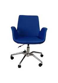 Resim Bilgisayar Sandalyesi Örümcek Yıldız Ayaklı Mavi Suni Deri Bilgis 