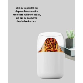 Resim Epilons Usb Şarjlı Volkanik Tasarımlı Buhar Makinesi 