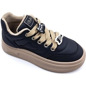 Resim Guja 25k421 Kadın Emoji Süs Detaylı Kalın Taban Sneaker Ayakkabı Siyah Siyah 