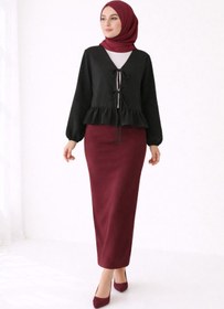 Resim CNG MODA Önü Bağlamalı Fırfırlı Kimono Gömlek 