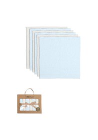 Resim Bistyle Colours Kutulu 6lı Penye Mendil 20x20 90161 Ekru Mavi Ekru - Mavi 