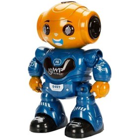 Resim Sesli Ve Işıklı Uzaktan Kumandalı Dans Eden Sevimli Robot 45510 Turuncu-mavi Robot 