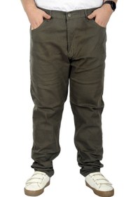 Resim Mode Xl Büyük Beden Erkek Gabardin Pantolon 5 Cep Doğa Classic 22920 Haki Haki 