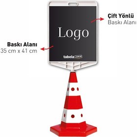 Resim Kedi Gözlü Trafik Konisi (Altıgen) - PPC / Dikdörtgen 