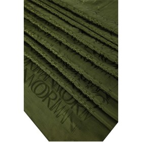 Resim Imannoor İmza Monogram Bordo Shiny Jakar Şal 70x200 Haki 