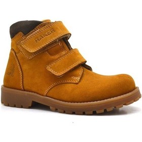 Resim Sentor Hakiki Deri Sarı Kürklü Cırtlı Kız Erkek Çocuk Bot Sarı 