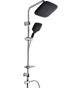 Resim Vilas Trend Siyah Kromlu Fonksiyonlu Sarı Prinç Boru Duş Seti Krom - Altın 