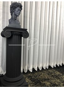 Resim Tül Perde Taç Marka Tt Zemin Etek Suzene Işleme 3 Desen Ekru 