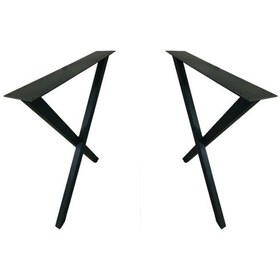 Resim İlgitrafik Retro Metal Yemek Masası Ayak X Ayak Demir Mobilya Ayağı 60X71 Cm 