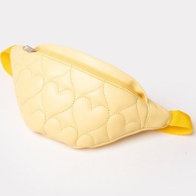 Resim İcone Bag Icone Çocuk Kalp Kapitone Detaylı Bel Çantası Sarı 