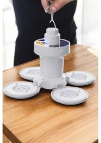 Resim Kamp Lambası Işıldak Beyaz Işık Güneş Enerjili Solar Aydınlatma 5 Kanatlı Katlanabilir Çoklu Renk 