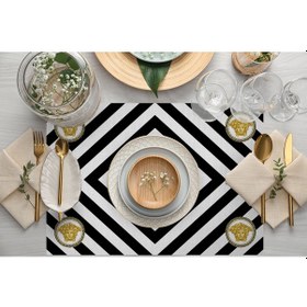 Resim Figüratif Desen Amerikan Servis 4'lü Set Çok Renkli 