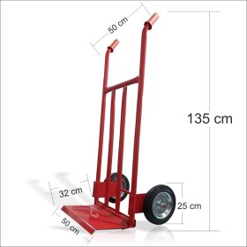 Resim M3 Decorium Büyük 135CM Sağlam Dayanıklı Lastik Tekerli Çekçek Lift Koli Paket Eşya Taşıyıcı El Arabası Çeksür 