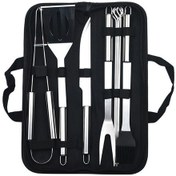 Resim Springsun Paslanmaz Çelik 9 Parça Mangal Seti 