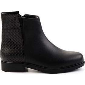 Resim Siyah Siyah Leather Kadın Bot & Bootie K02586307003 Siyah Siyah 