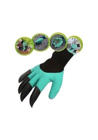 Resim Toprak Kazma Ekme Çapalama İçin Korumalı Bahçe Bahçivan Eldiveni 