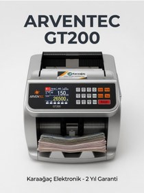 Resim Karaağaç Elektronik Arventec Gt200 Tl-Euro Para Sayma Makinesi Cıs Özellikli 