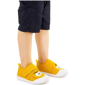 Resim Kiko Kids Cookie Cırtlı Kız Bebek İlk Adım Panduf Ayakkabı Sarı 