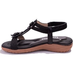 Resim Dagoster Dza07-741724910 Siyah Günlük Ortopedik Kadın Sandalet 001 