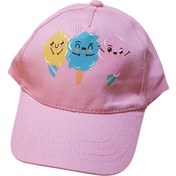 Resim Kitti Kız Bebek 1-3 Yaş Yazlık Siperli Dodurma Desenli Pamuklu Şapka 48 Cm 