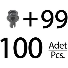 Resim Citroen, Renault, Peugeot İçin Tampon Klipsi-kısa- 100'lü 