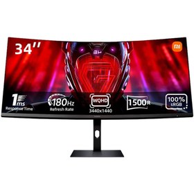 Resim Xiaomi Ekran Monitörü Kavisli Oyun İçin G34WQI WQHD 180Hz 34 inç ELA5458UK - Siyah 