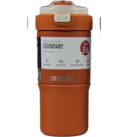 Resim Dodge Db-23684 Çift Kullanım Pipetli/rahat İçim Turuncu 660ml Çelik Termos Diğer 