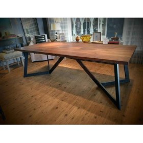 Resim Abronya Salon Masası Yemek Masası Büyük Dikdörtgen Masa Ahşaplı Yemek Masası 