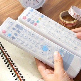 Resim 1 adet Şeffaf Silikon Uzaktan Kumanda Kılıfı - TV/AC Uzaktan Kumandaları için Uygun, Dayanıklı Şeffaf Kapağı, Kolay Düğme Erişimi ve Çizilme Koruması 