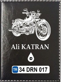 Resim Kişiye Özel Motor Logolu Ruhsat Kabı 