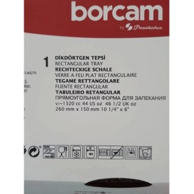 Resim PremiumPort Dikdörtgen Tepsi, Mini Borcam, 1320 Cc, Fırın ve Mutfak Kullanımı 