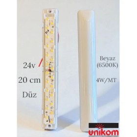 Resim Unikom 5'li Paket 24V Tente LED Aydınlatma Armatür 20CM-DÜZ Taban - Beyaz Işık 6500K 