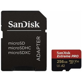 Resim Sandisk Extreme Pro 256Gb Micro Sdxc Uhs-I U3 A2 V30 Hafıza Kartı 