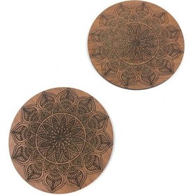 Resim Bardak Altlığı Model -15 Kahverengi 