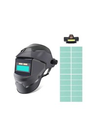 Resim Yaleker Otomatik Kararan Güneş Enerjili Kaynak Maskesi - 9-13 Seviye Ayarlanabilir Renkli Lens + Baş Lambası + 20 Koruma Filmi 