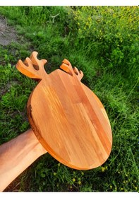 Resim Ahşap Geyik Sunum Ve Kesme Tahtası Model 01 Ahşap 