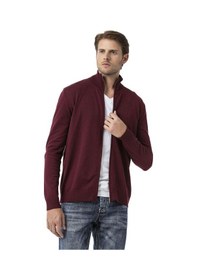 Resim Cipo & Baxx Cp282 Ultimate Zip Luxe Knit Men Sweater Bordo 