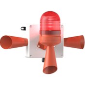 Resim MESAN Led Multifonksiyon 3x 43 Ses Siren Kırmızı 110-220vac Ms 5807.1. 