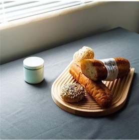 Resim Akayev Bambu Gökkuşağı Sunum Ve Servis Tabağı Beyaz 