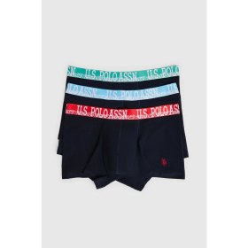 Resim U.S. Polo Assn. Erkek Lacivert Boxer İç Giyim Standart Kalıp Düz Desenli 50326502-VR033 